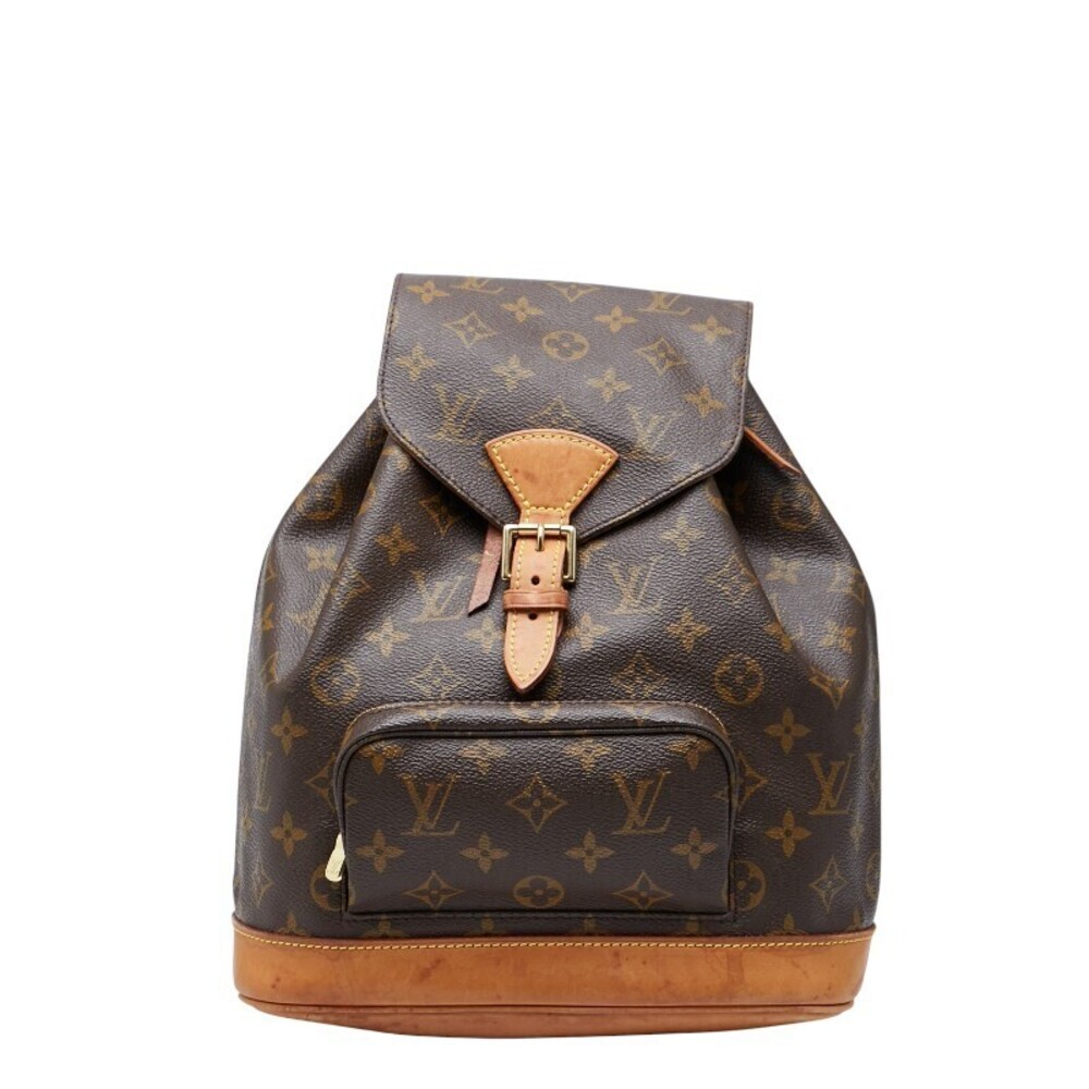 Louis Vuitton Monogram Montsouris Backpack Brown Leather